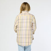 Kerri Rosenthal Mia Ruffle Shirt Cabin Plaid