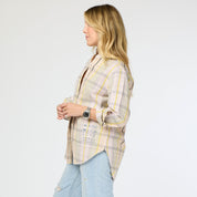 Kerri Rosenthal Mia Ruffle Shirt Cabin Plaid