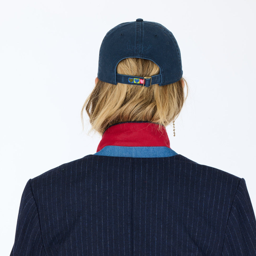 Kerri Rosenthal Imperfect Heart Hat in Indigo Blue