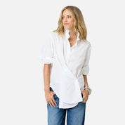 Kerri Rosenthal Mia Ruffle Shirt in White