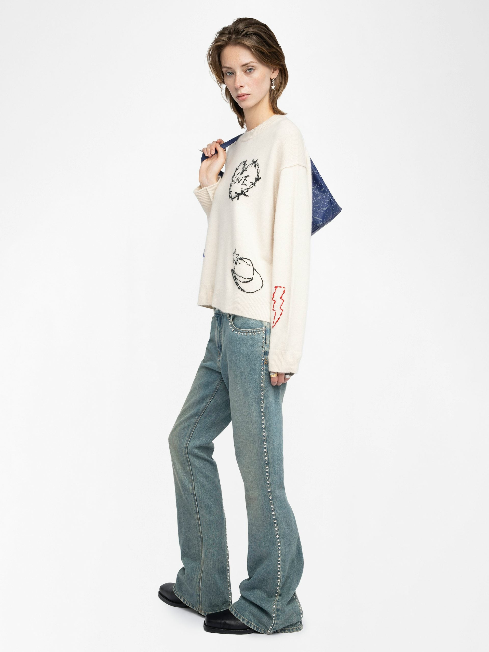 Zadig Mirkaz West Graph Cashmere Sweater