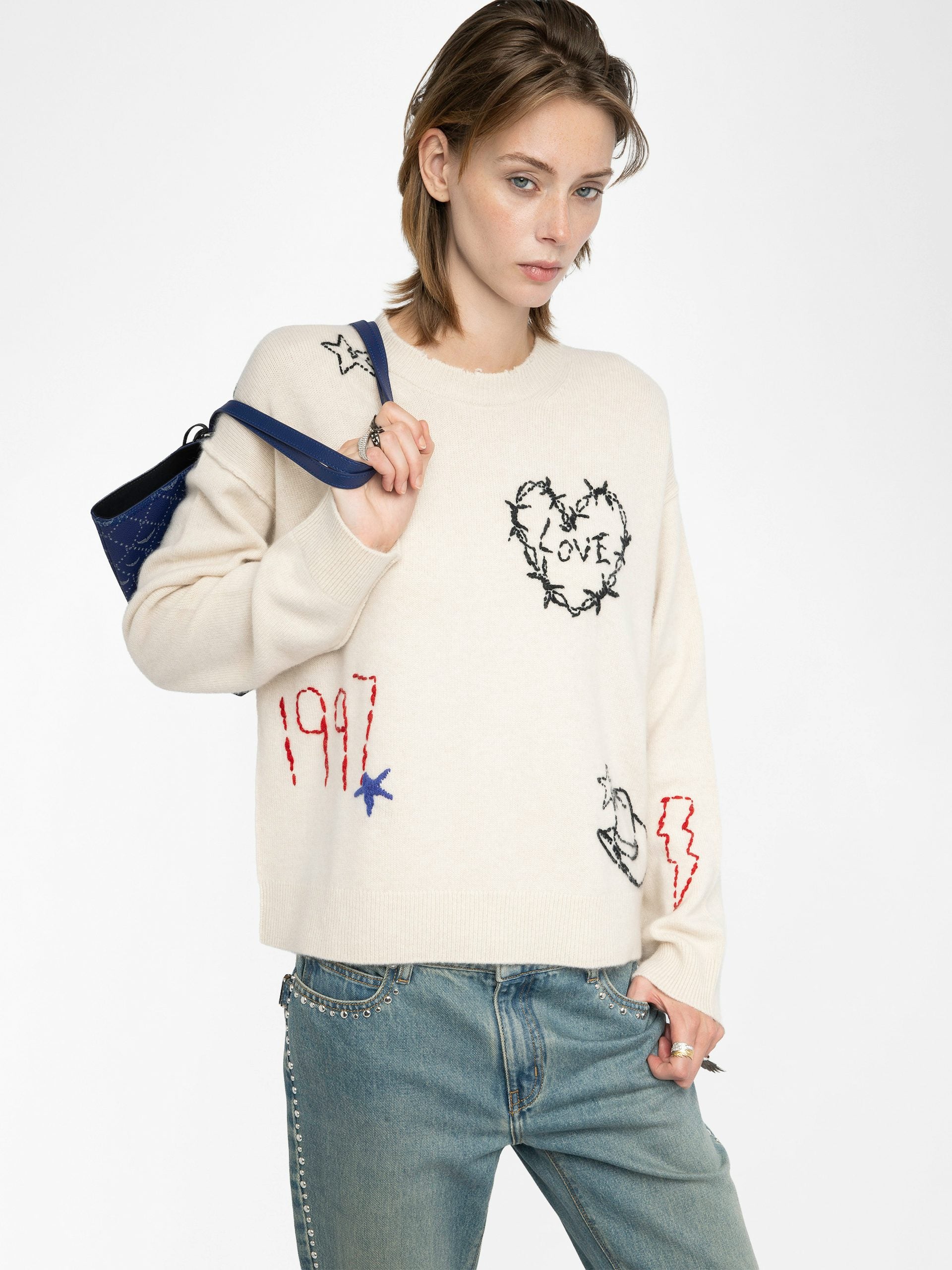 Zadig Mirkaz West Graph Cashmere Sweater