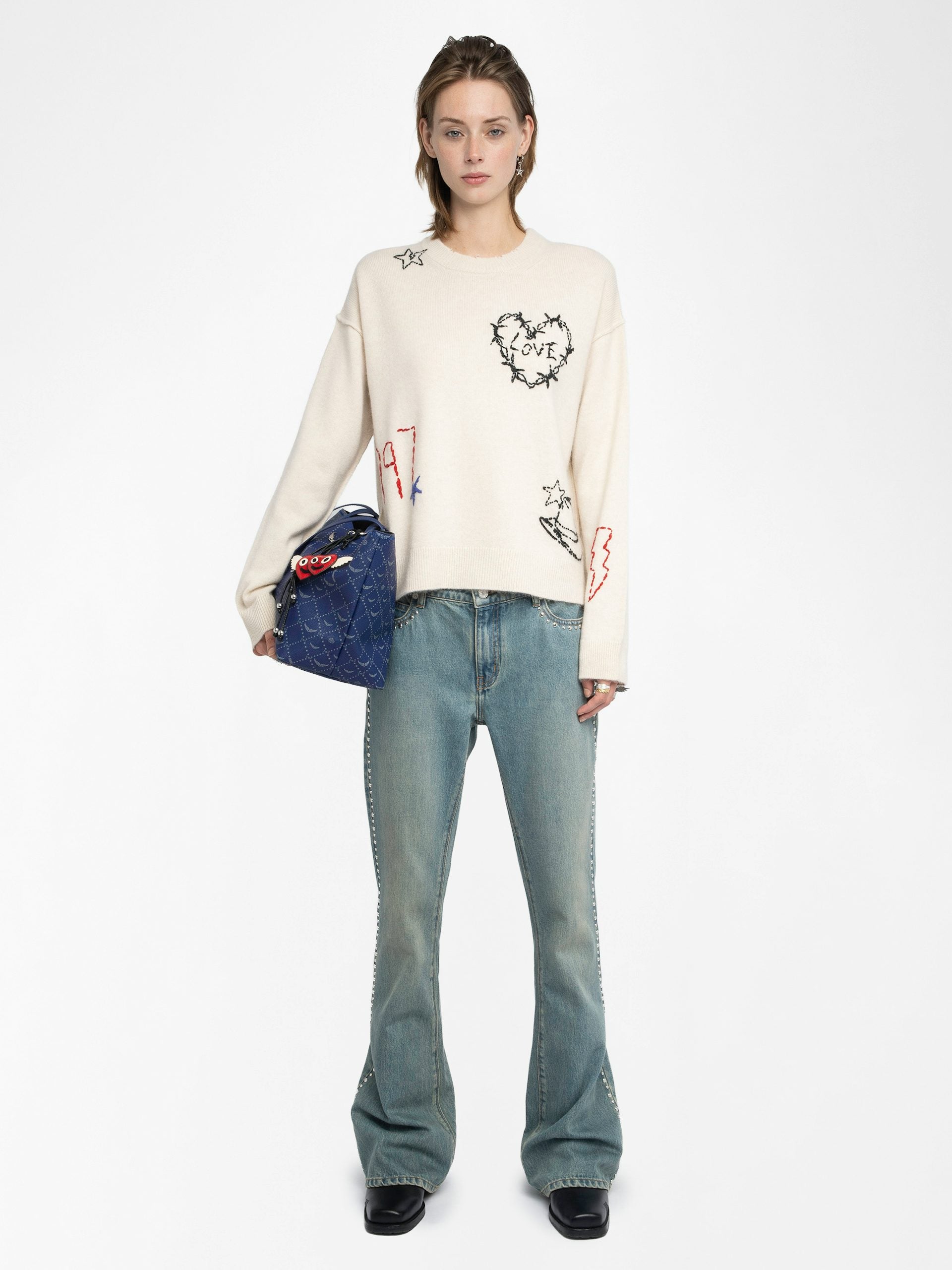 Zadig Mirkaz West Graph Cashmere Sweater