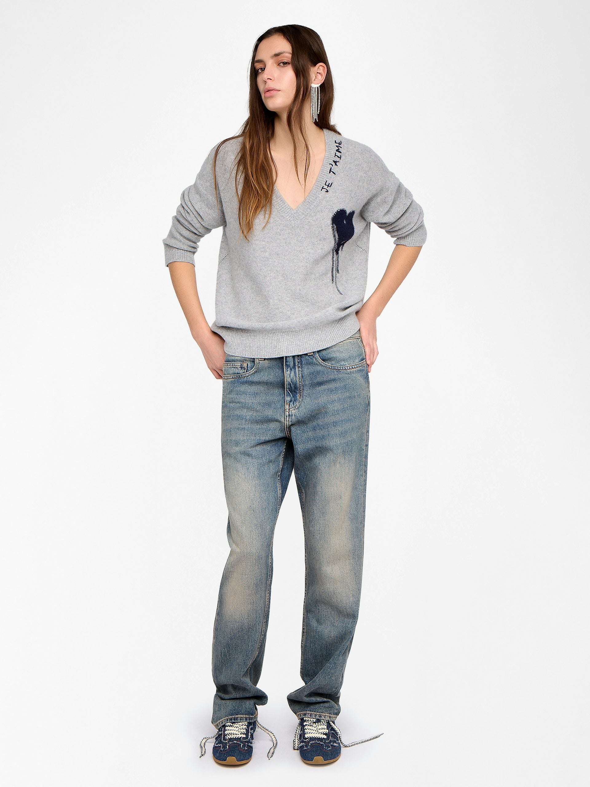 Zadig & Voltaire Mikyz WS Flowing Heart Sweater