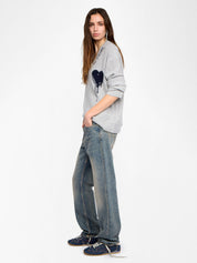 Zadig & Voltaire Mikyz WS Flowing Heart Sweater