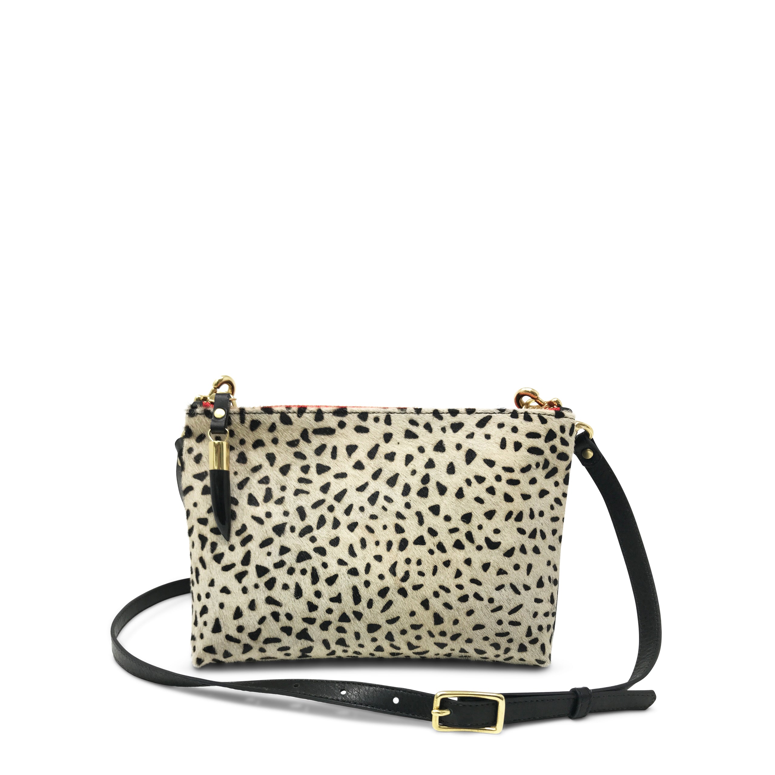 Kempton & Co Nottingham Double Zip Crossbody in Cheetah