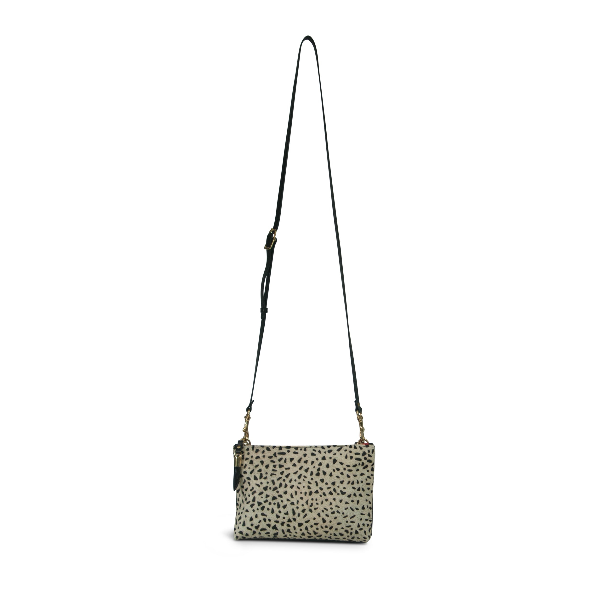 Kempton & Co Nottingham Double Zip Crossbody in Cheetah