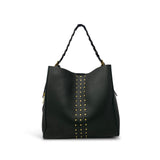 Kempton Olive Brass Stud Somerset Hobo