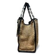 Kempton & Co Natural Raffia Mesh Slim Taunton Tote