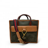 Kempton Holdall in Olive Suede