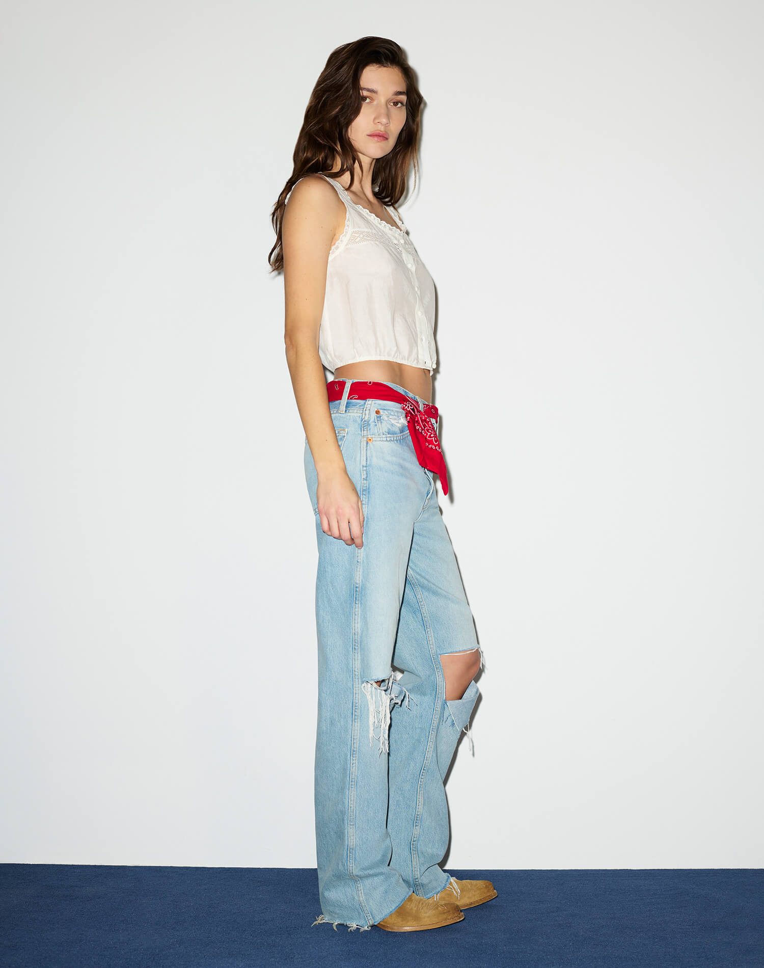 RE/DONE 908 High Rise Loose with Bandana Jean