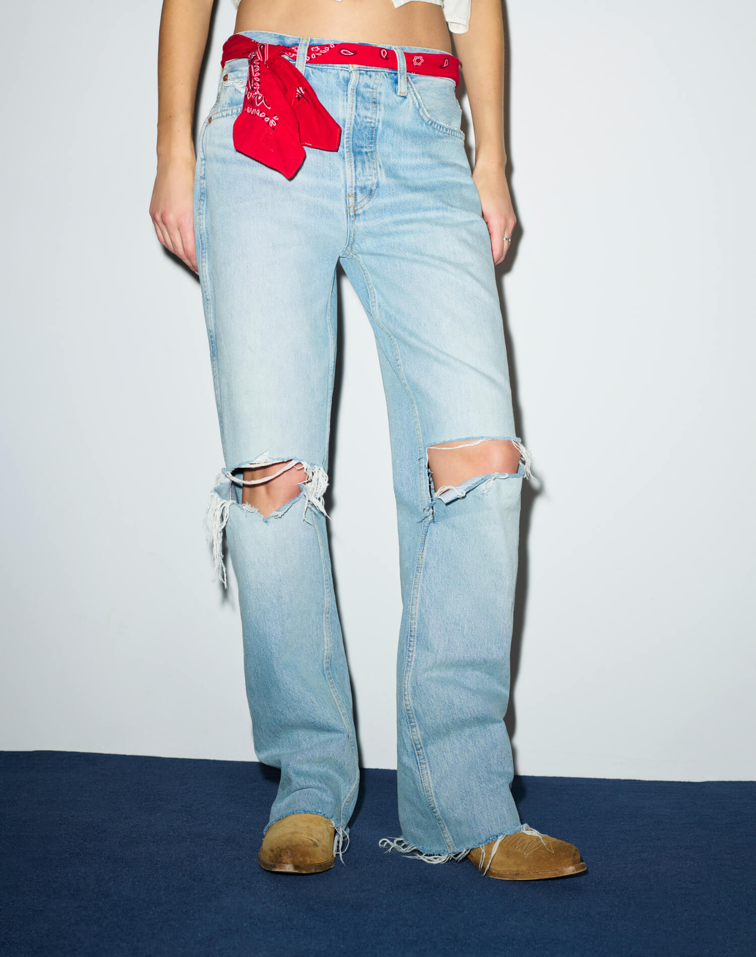 RE/DONE 908 High Rise Loose with Bandana Jean
