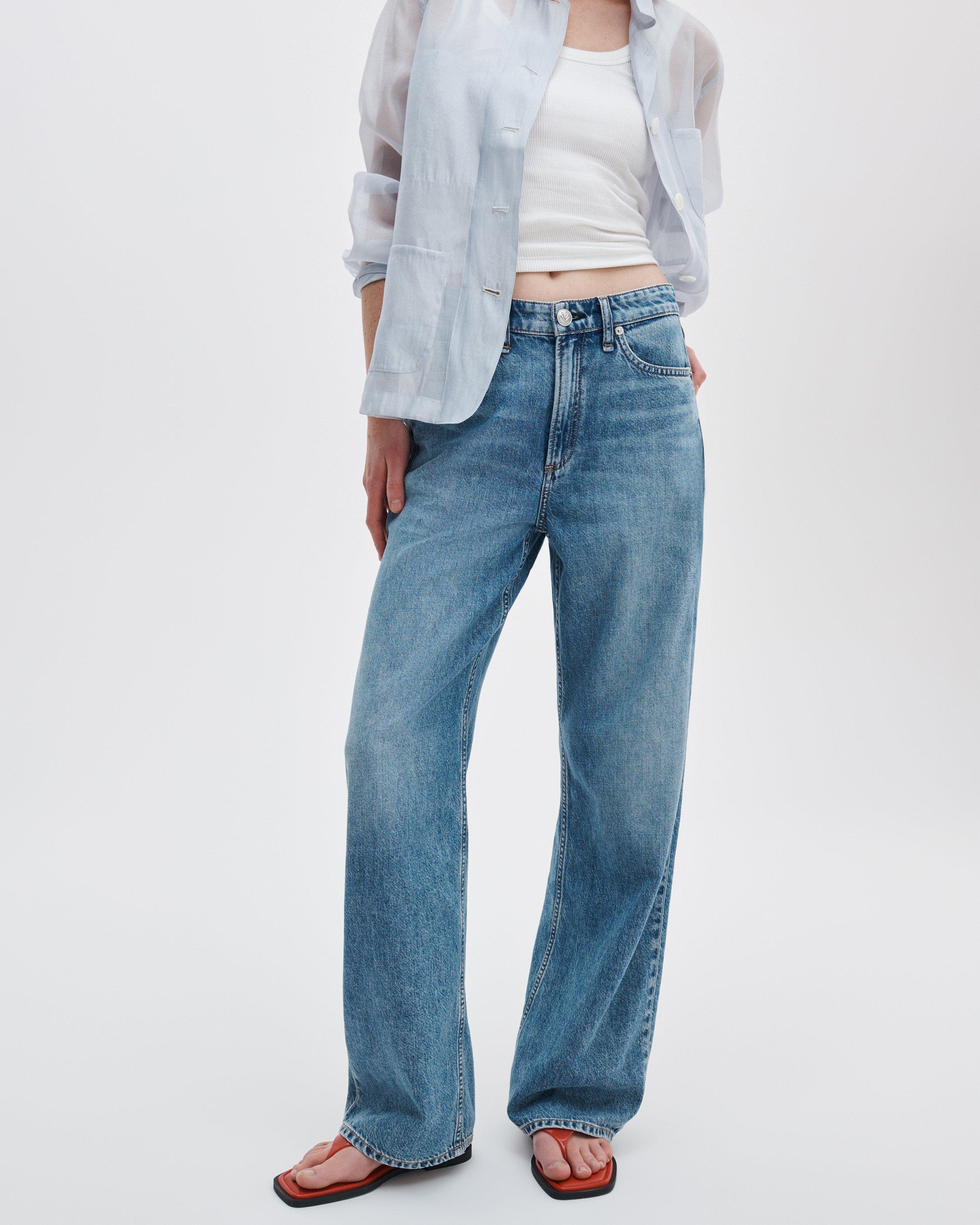 Rag & Bone Logan Wide-Leg Jeans in Lyon