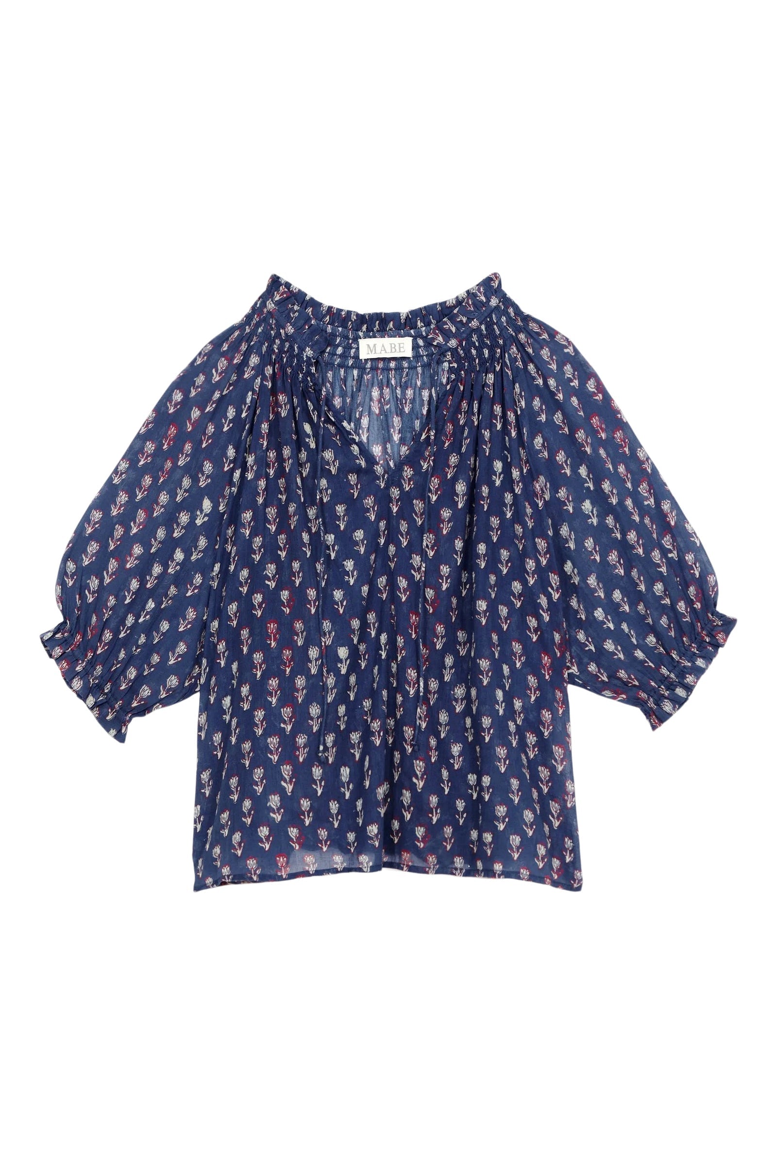 M.A.B.E. Ari Print Short Sleeve Top