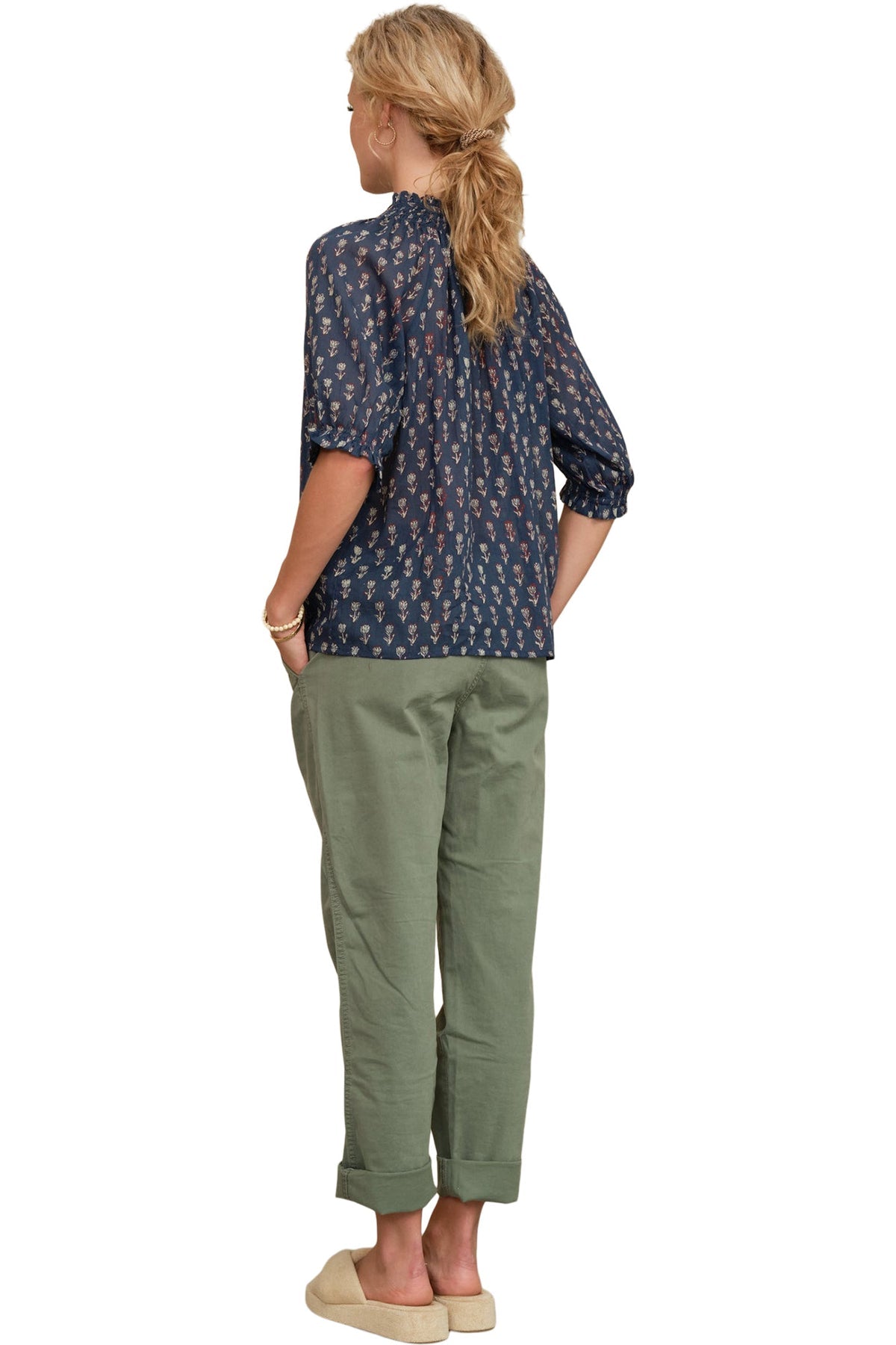 M.A.B.E. Ari Print Short Sleeve Top