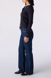 AMO Marcenia Low Boot Cut Jean in Splendor