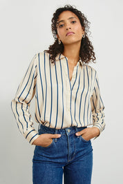 Rails Maria Shirt in Ceramic Navy Stripe