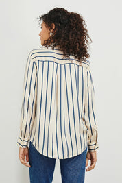 Rails Maria Shirt in Ceramic Navy Stripe