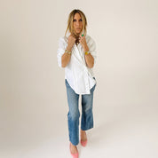 Kerri Rosenthal Mia Ruffle Shirt in White