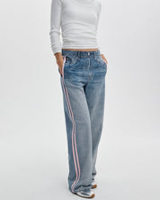 Rag & Bone Miramar Sport Stripe Track Pants - Pink Stripe