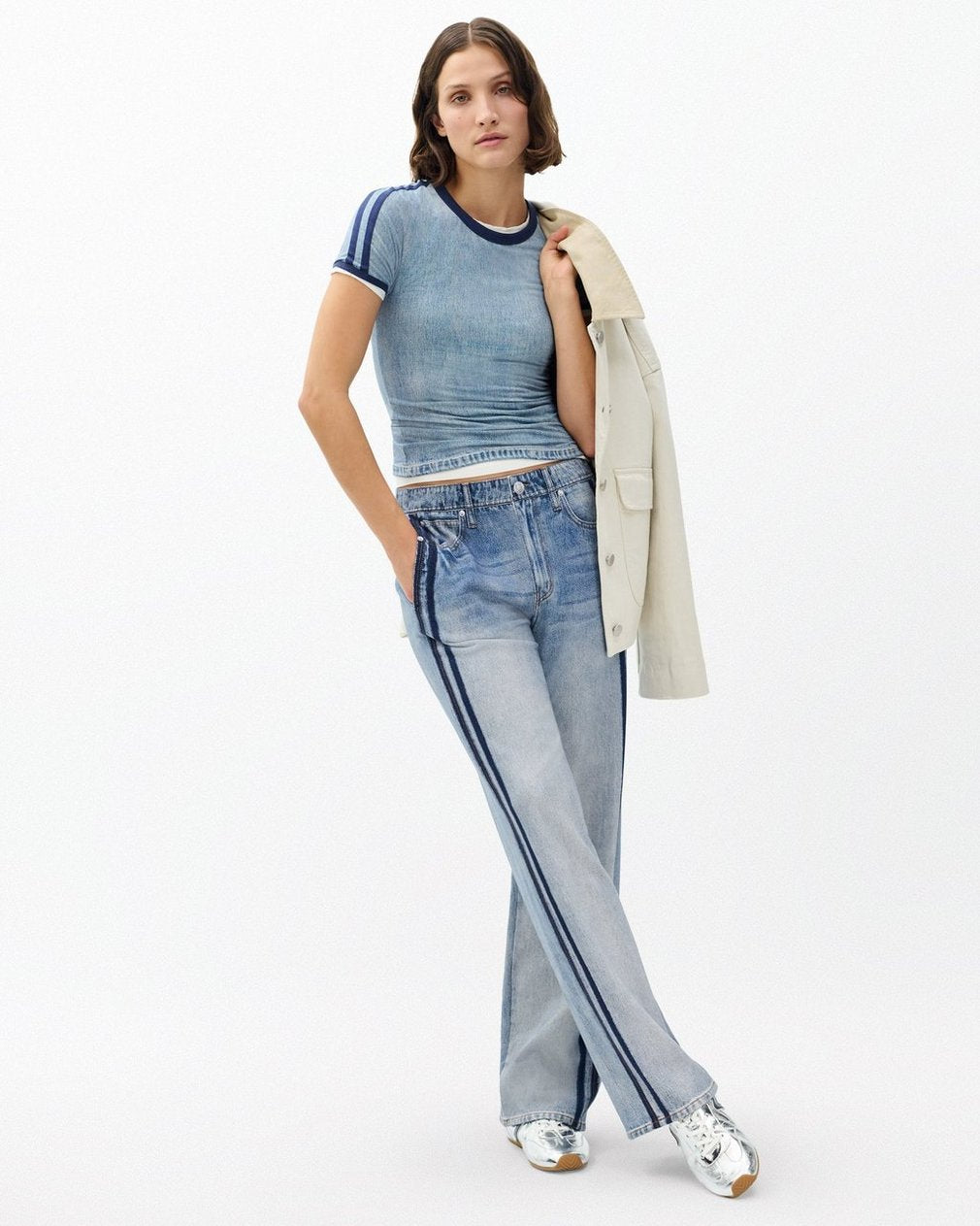 Rag & Bone Miramar Terry Wide Track Pant - Coney