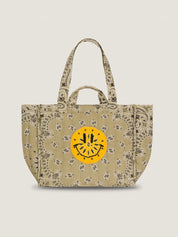 Call It By Your Name Quilted Happy Face Bag