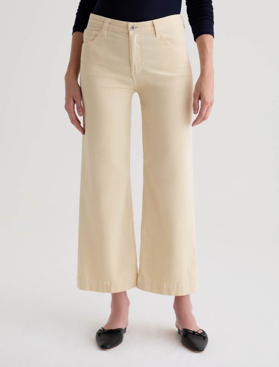 AG Saige Wide Leg Crop Jean in Opal Stone