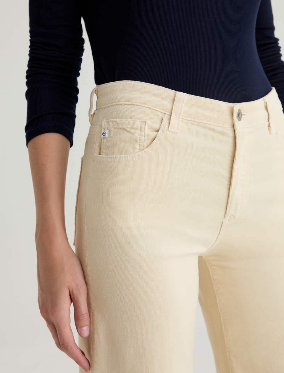 AG Saige Wide Leg Crop Jean in Opal Stone