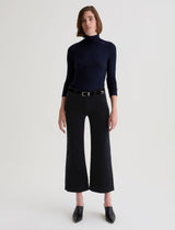 AG Saige Wide Leg Crop Corduroy in Super Black