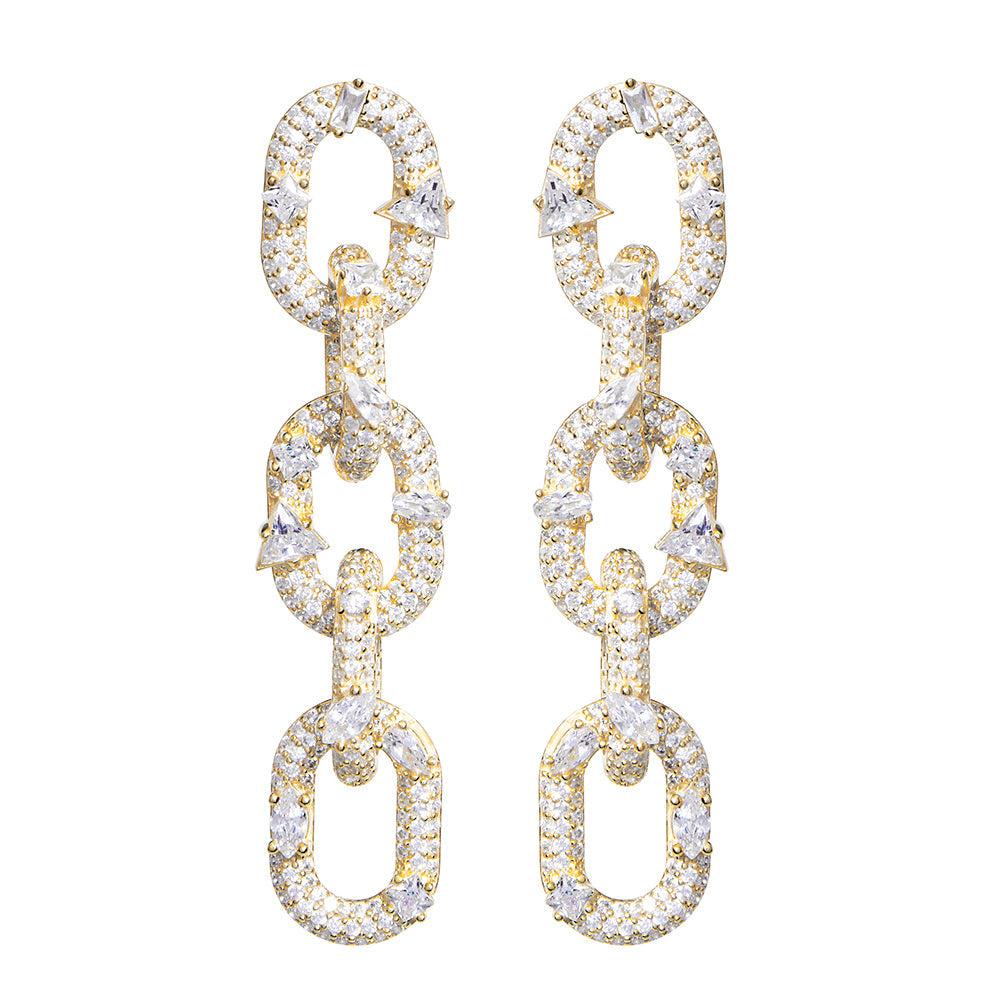 Nickho Rey Spark Earrings - Gold/Clear