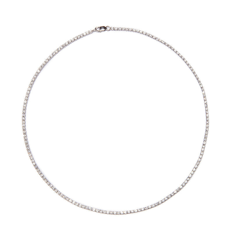 Nickho Rey Tish Tennis Necklace -  White Rhodium