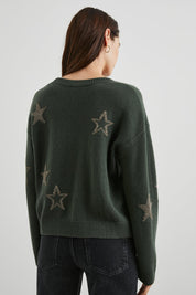 Rails Perci Sweater in Olive Gold Stars