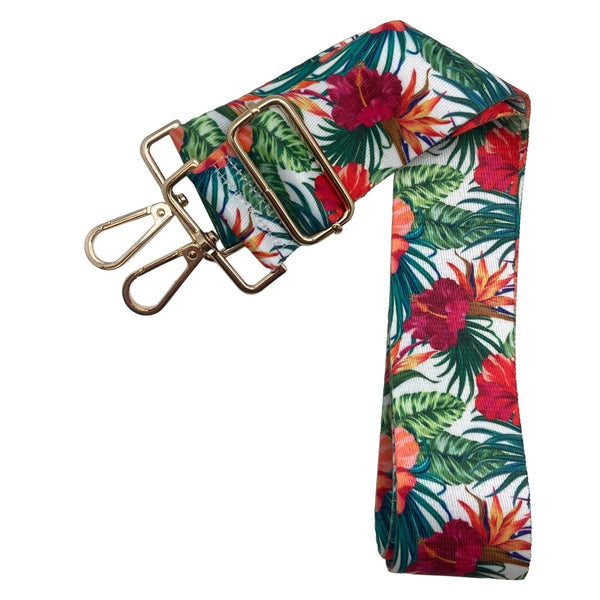 Canvas Bag Strap In Assorted Prints Florals