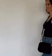Kempton Mini Mia Crossbody - Black Raffia