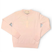 Lingua Franca "Bless Your Heart" Cashmere Crewneck