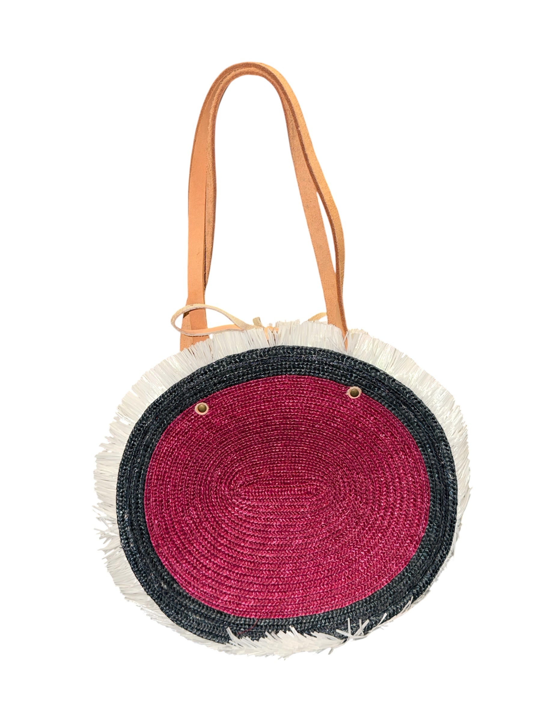 Italian Malibu Fringe Circle Tote
