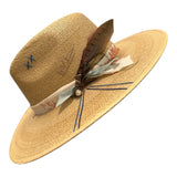 Un Pueblo Straw Hat -  Love/Pearl Red