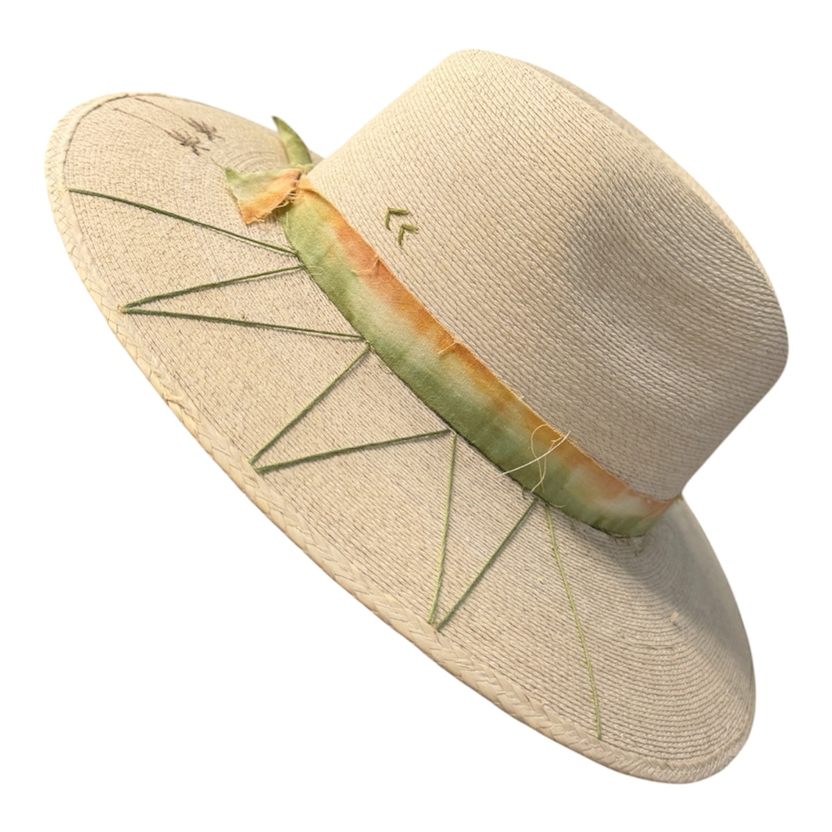 Un Pueblo Straw Hat - Watercolor/Love
