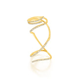 Graziela Diamond Mega Swirl Ring in Yellow Gold