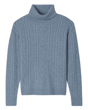 Cashmere Mixed Cable Turtleneck