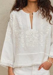 M.A.B.E Rosa Embroidered Top