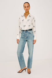 Rails Saige Shirt in Ivory Zebra