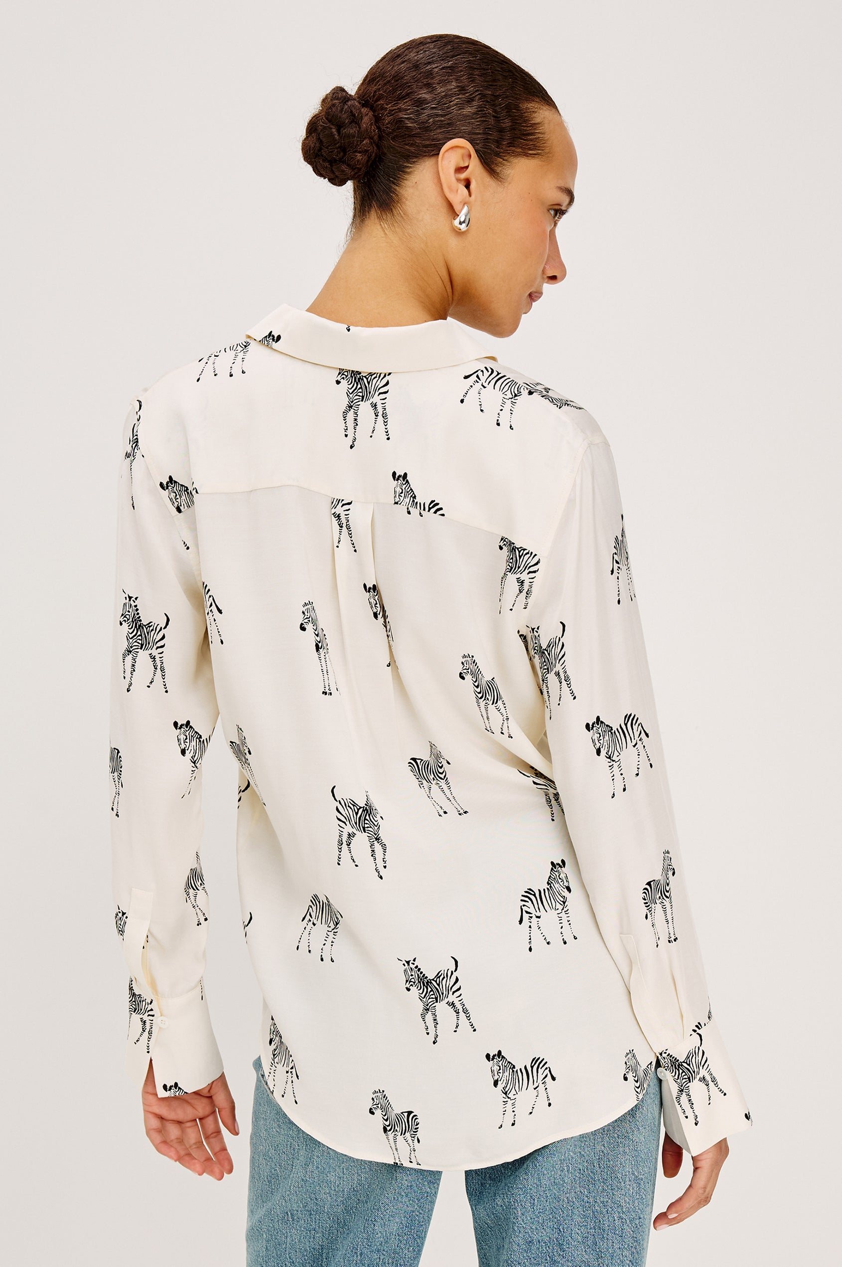 Rails Saige Shirt in Ivory Zebra