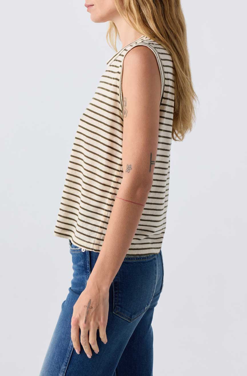 AMO Sleeveless Love Tee in Reseda Multi