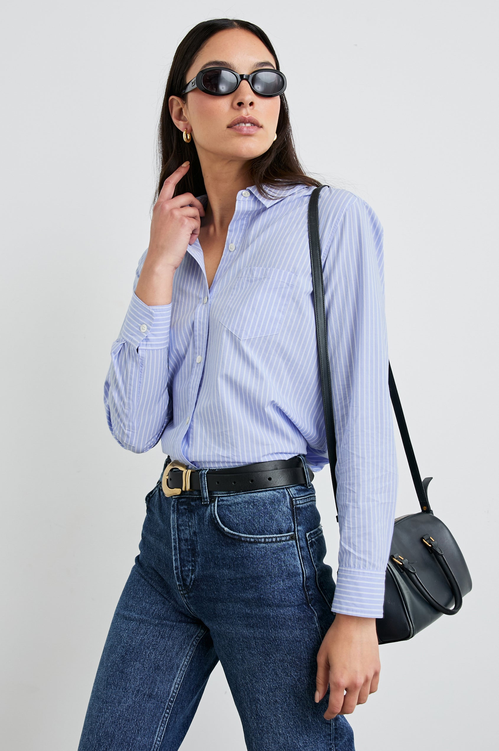 Rails Stina Shirt in Oxford White Stripe