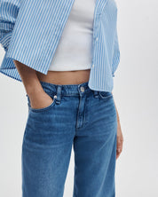 Rag & Bone Saige Ankle Relaxed Straight Jeans in River