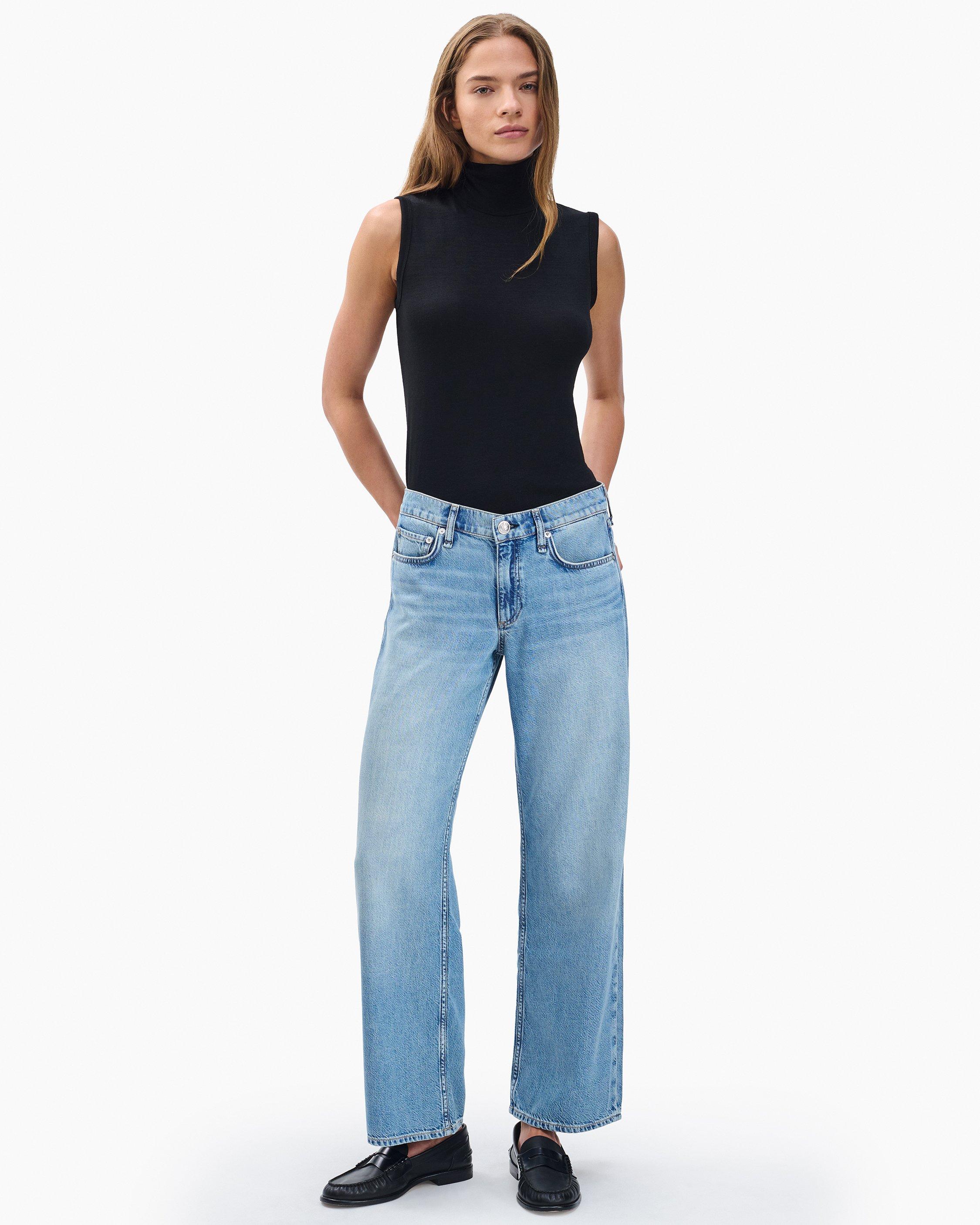 Rag & Bone Saige Ankle Relaxed Straight Jeans in Ludlow