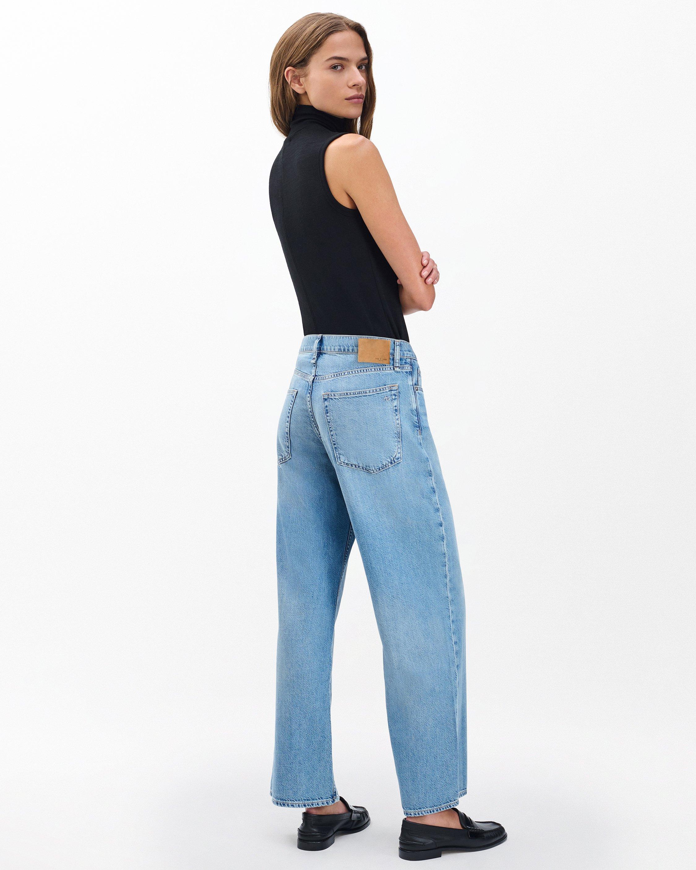 Rag & Bone Saige Ankle Relaxed Straight Jeans in Ludlow