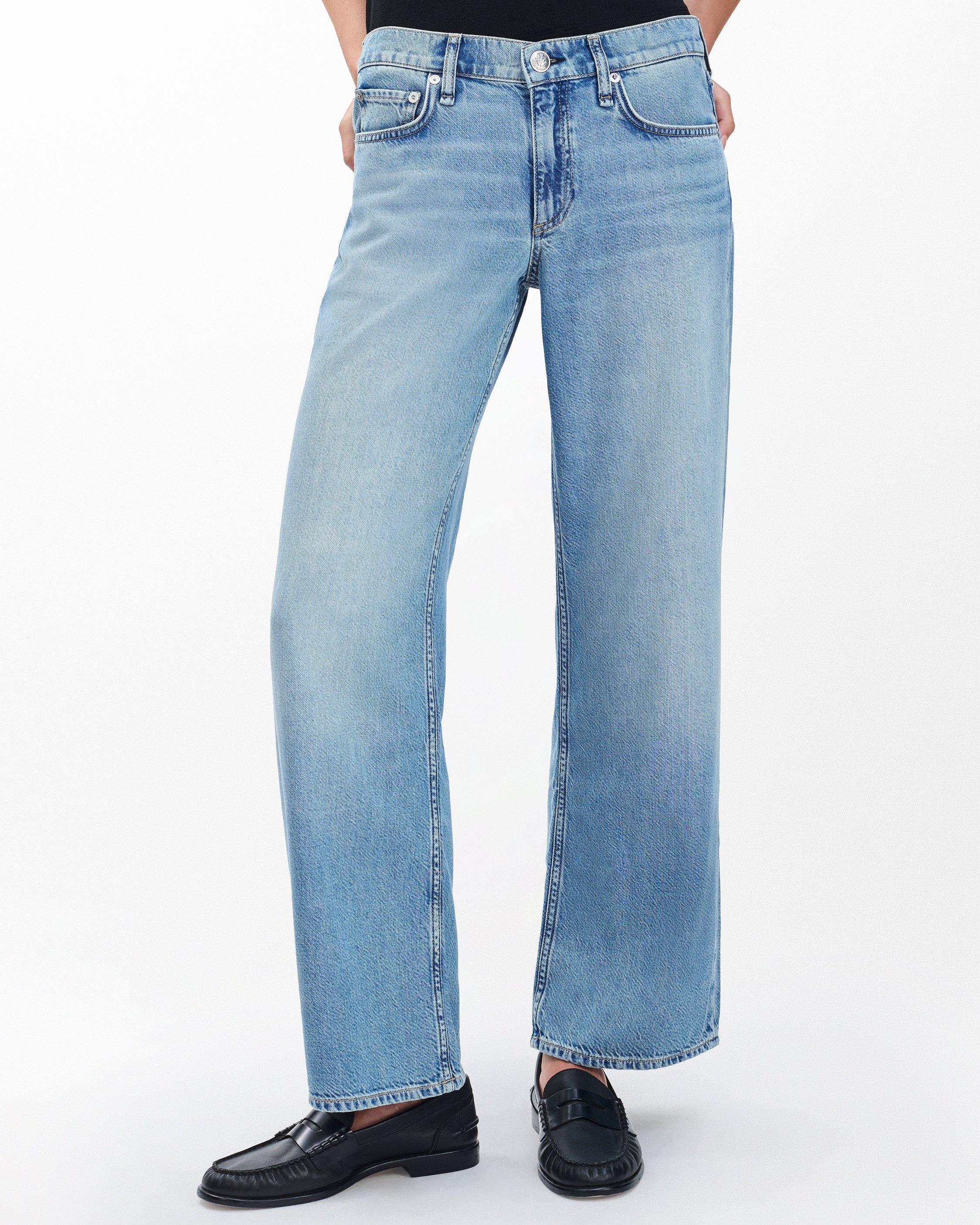 Rag & Bone Saige Ankle Relaxed Straight Jeans in Ludlow