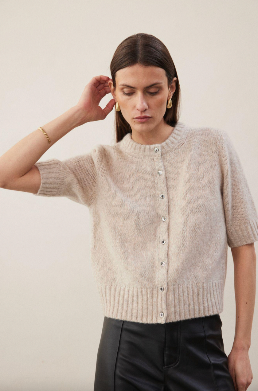 W.Cashmere Clara Short Sleeve Cardigan